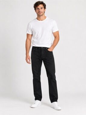 Arche Men's Black Straight Jeans